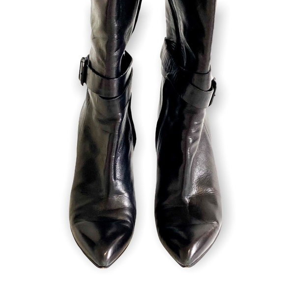 Y2K Costume National knee high leather boots with removable straps, size 38EU - Picture 7 of 16